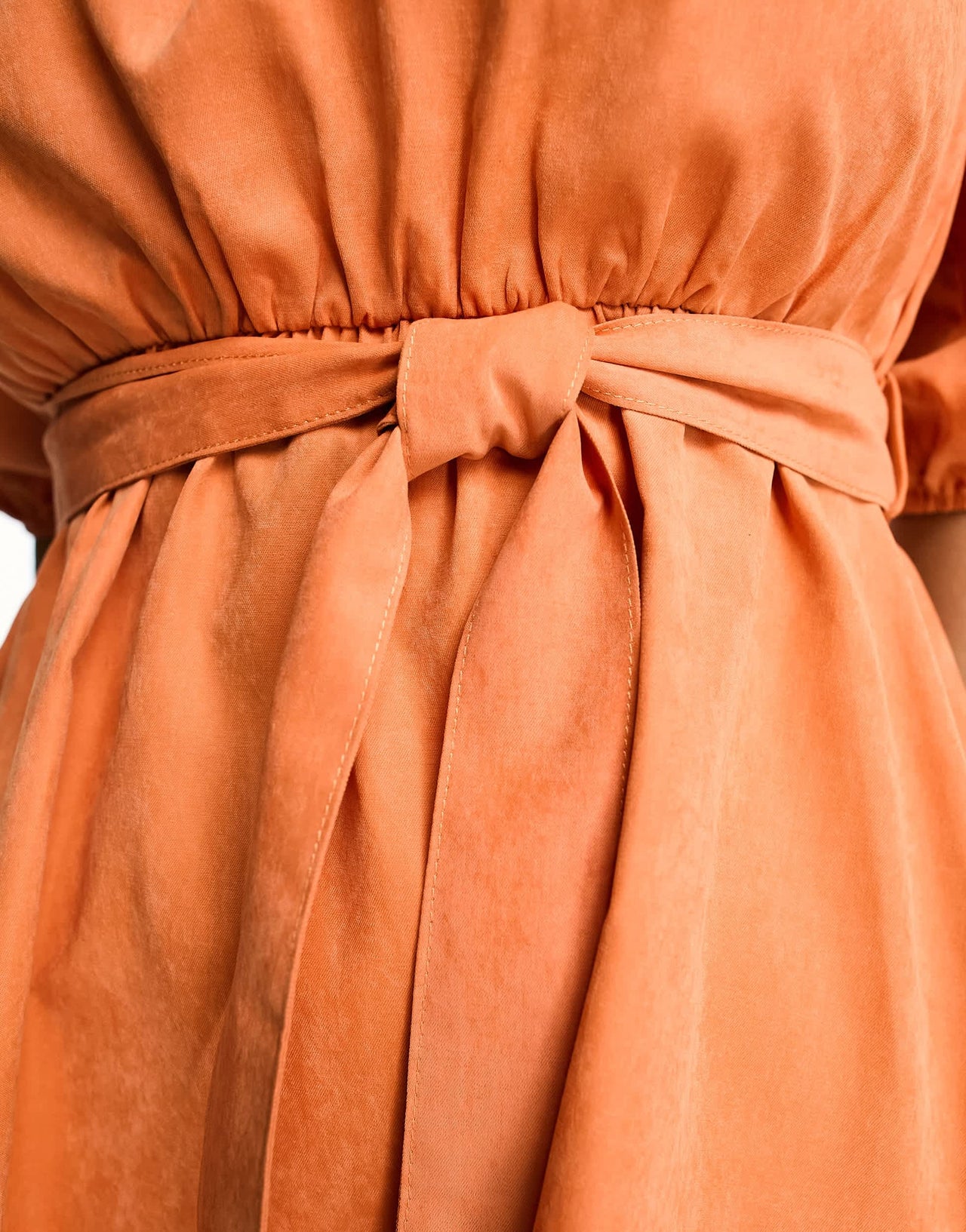 Lola May belted mini dress in orange