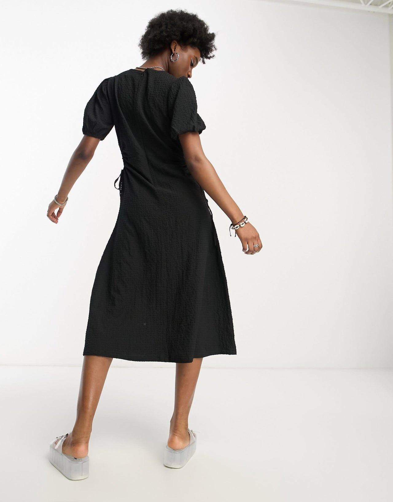 Daisy Street tie side midi tea dress