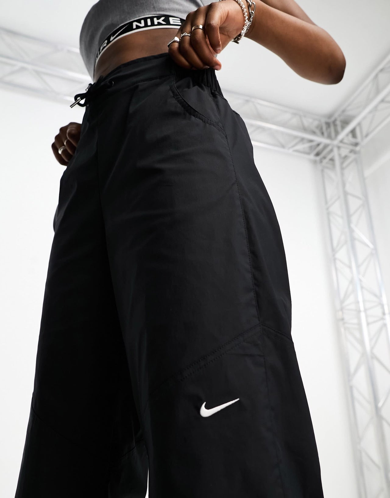 Nike Essential woven joggers in black