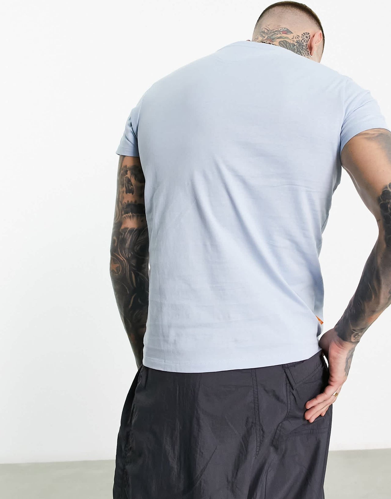 Timberland dunstan river small logo t-shirt in slim fit sky blue