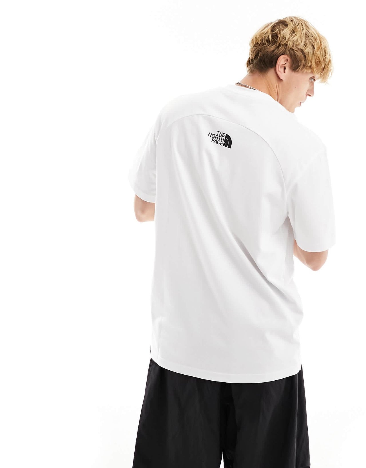 The North Face NSE Carabiner chest graphic heavyweight oversized t-shirt in white