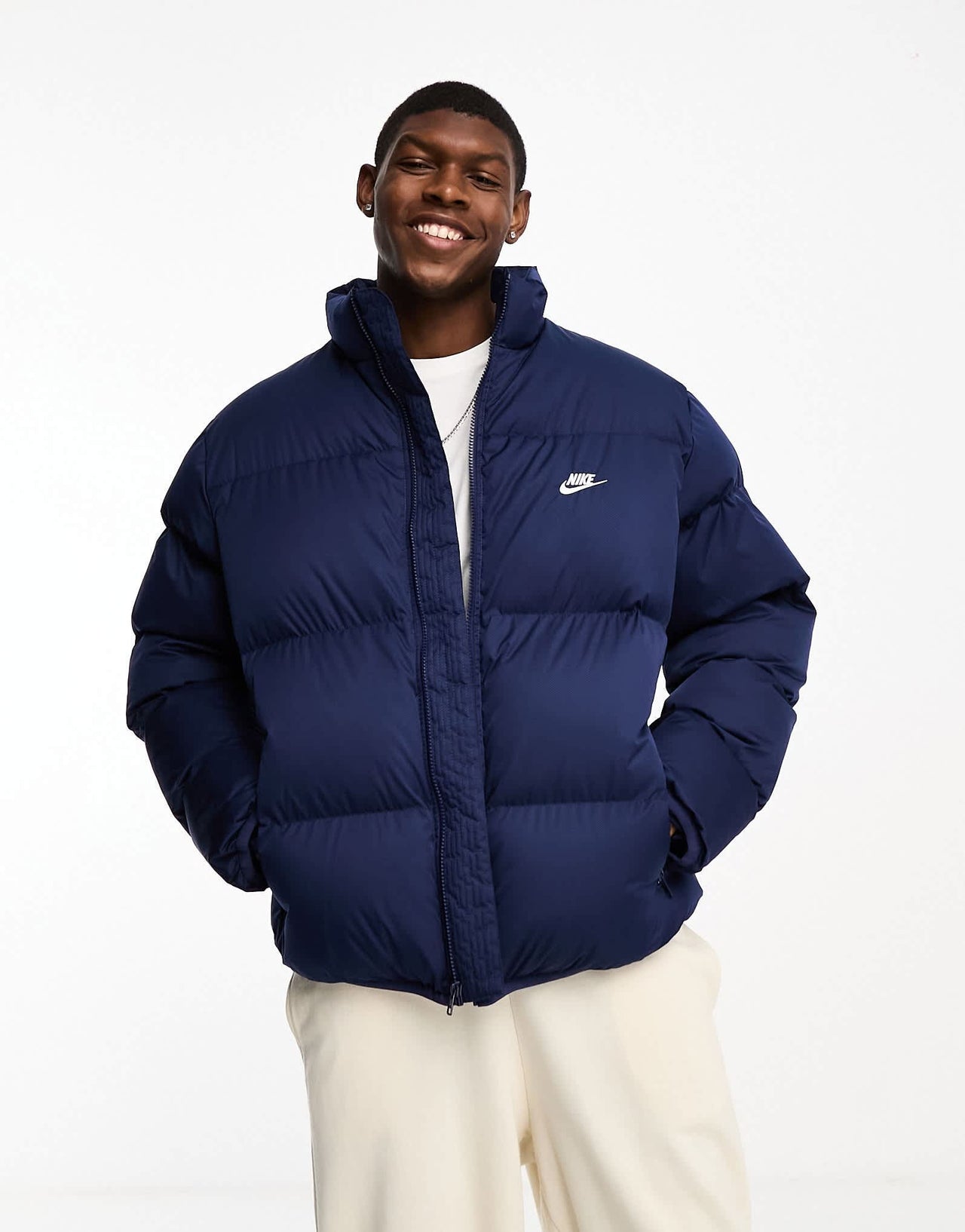 Nike Club puffer jacket in navy