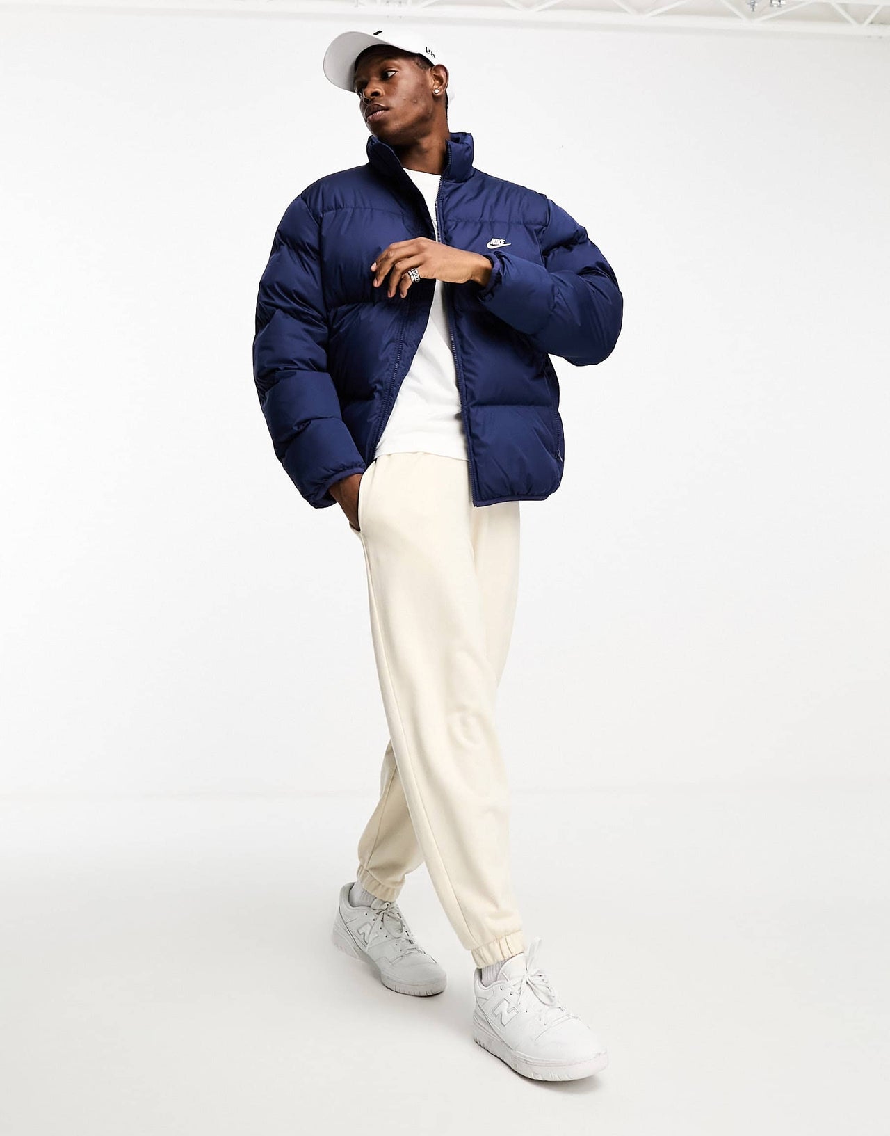 Nike Club puffer jacket in navy