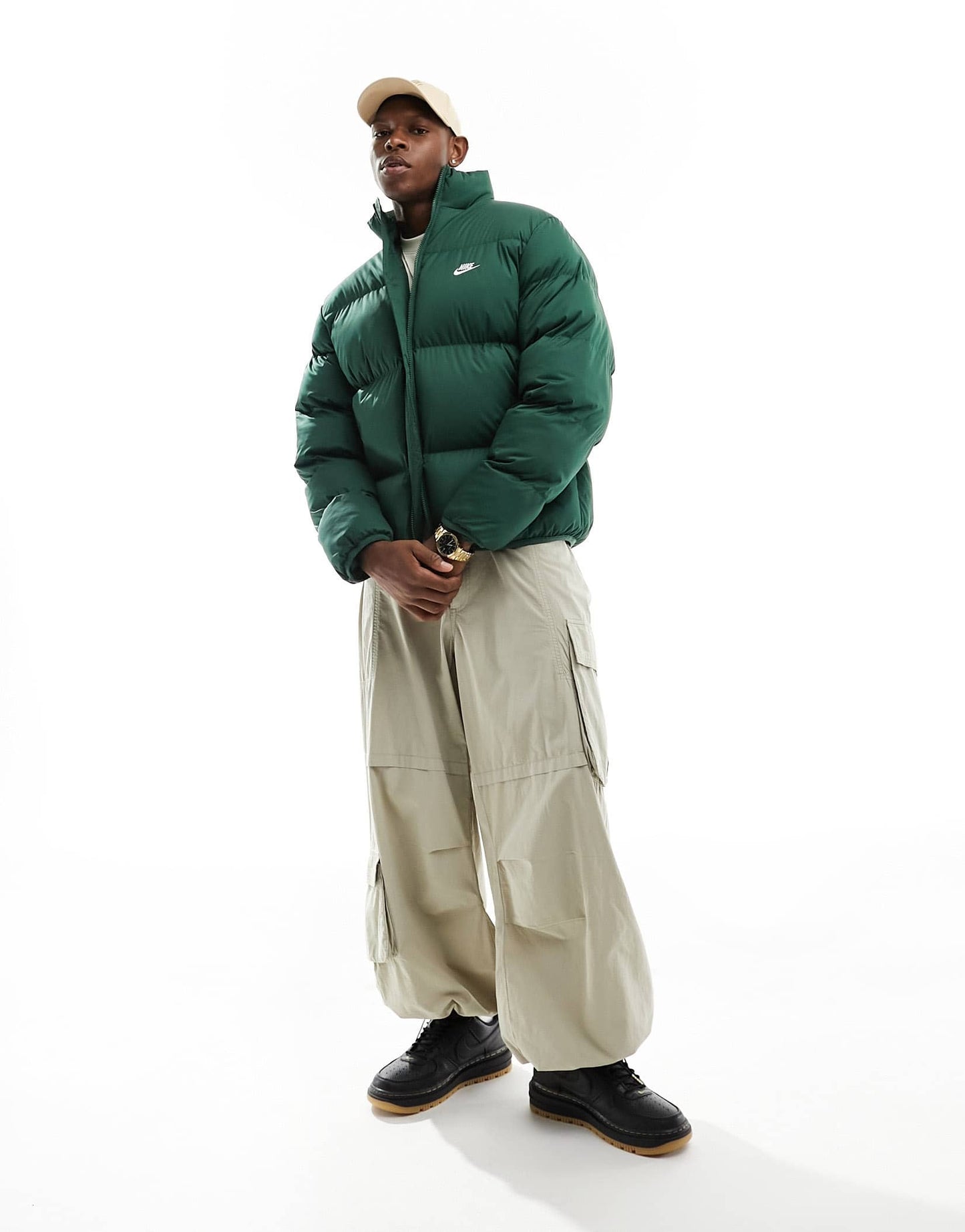 Nike Club puffer jacket in green
