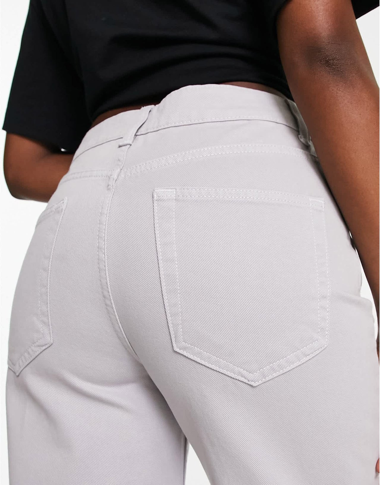 ASOS DESIGN wide leg dad jean in icey grey