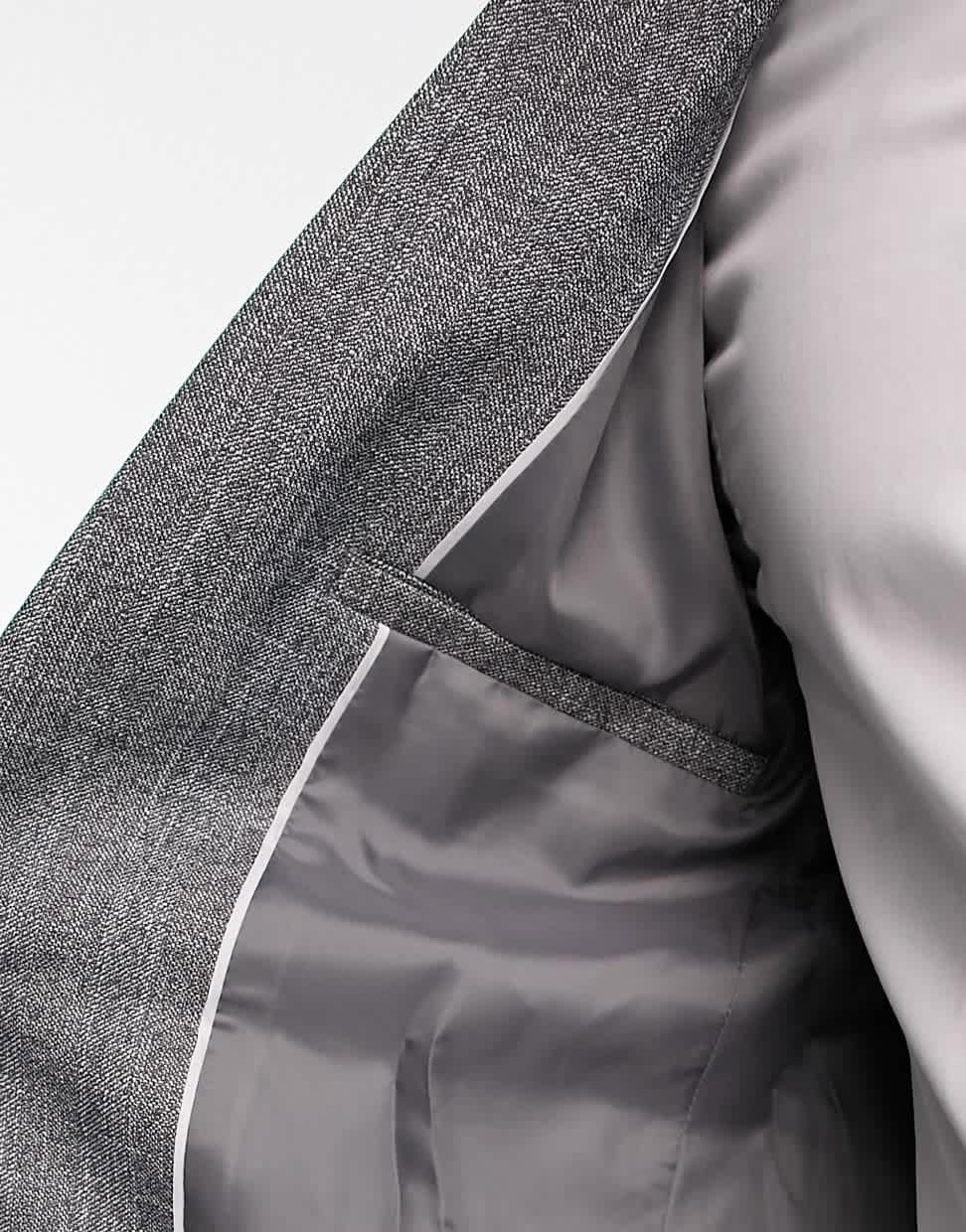 New Look slim suit jacket in dark grey texture