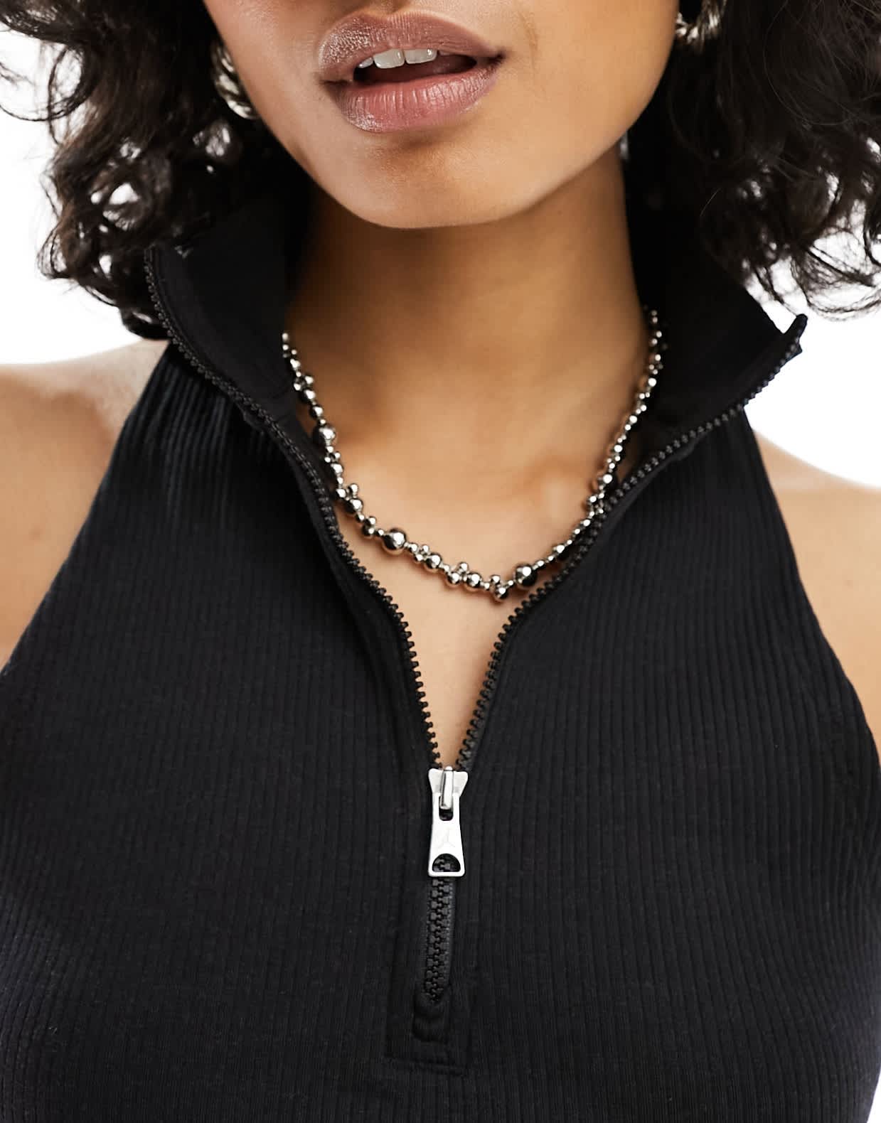 Jordan flight club mock neck tank top in black