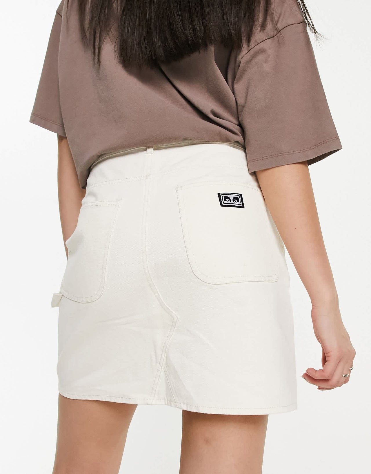 Obey bibi carpenter skirt in off white