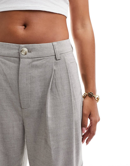 Object tailored cargo trousers in grey melange