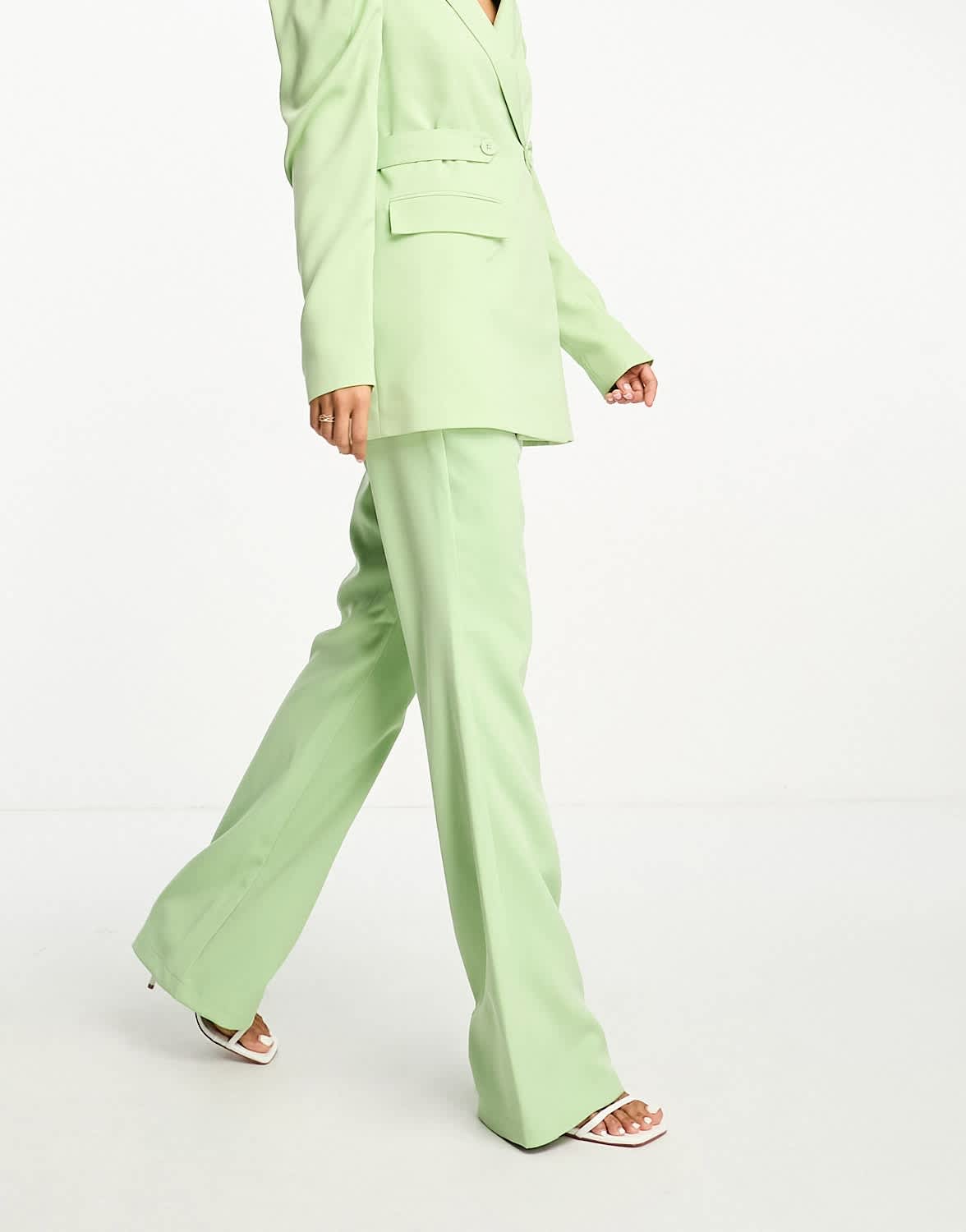 Y.A.S tailored flared trouser co-ord in mint green