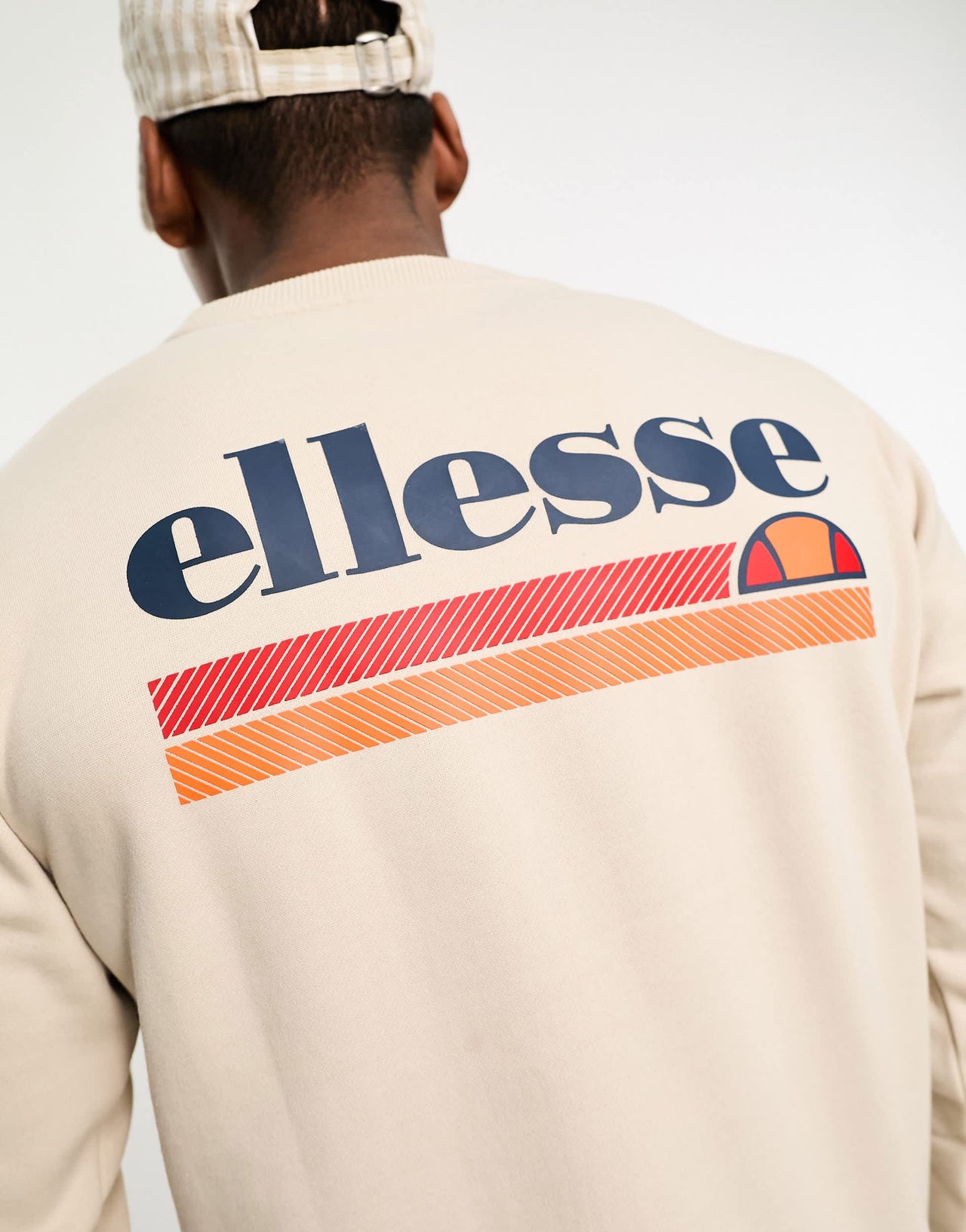 ellesse Paliano sweatshirt with back logo in stone