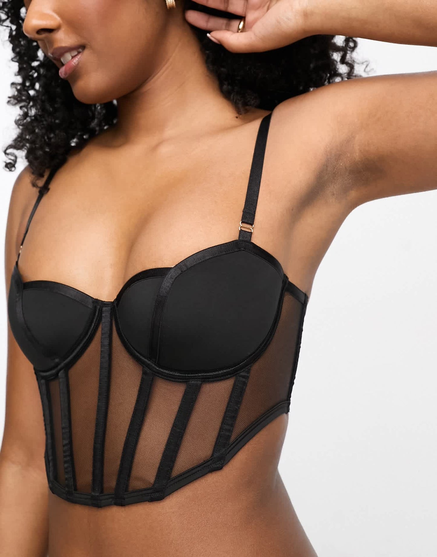 Bluebella Rowan wired bustier corset in black