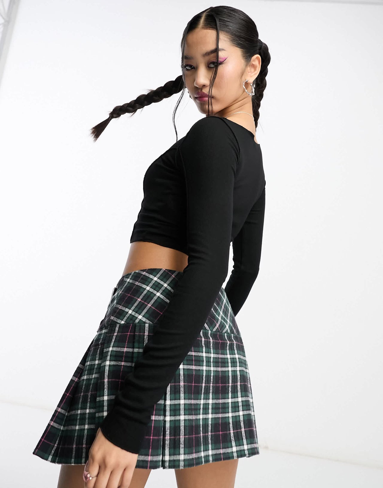 Stradivarius STR seamless crop top in black