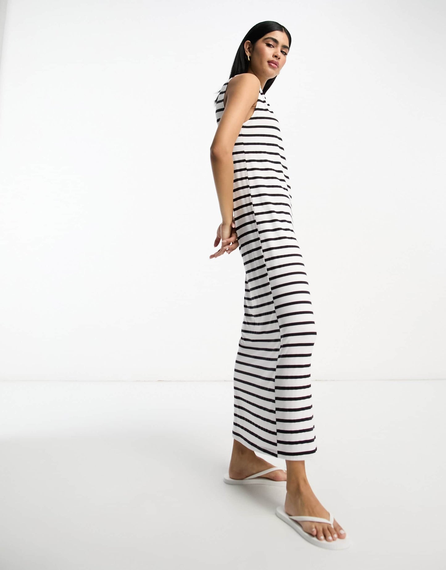 ASOS DESIGN sleeveless maxi dress in stripe