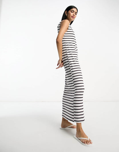 ASOS DESIGN sleeveless maxi dress in stripe