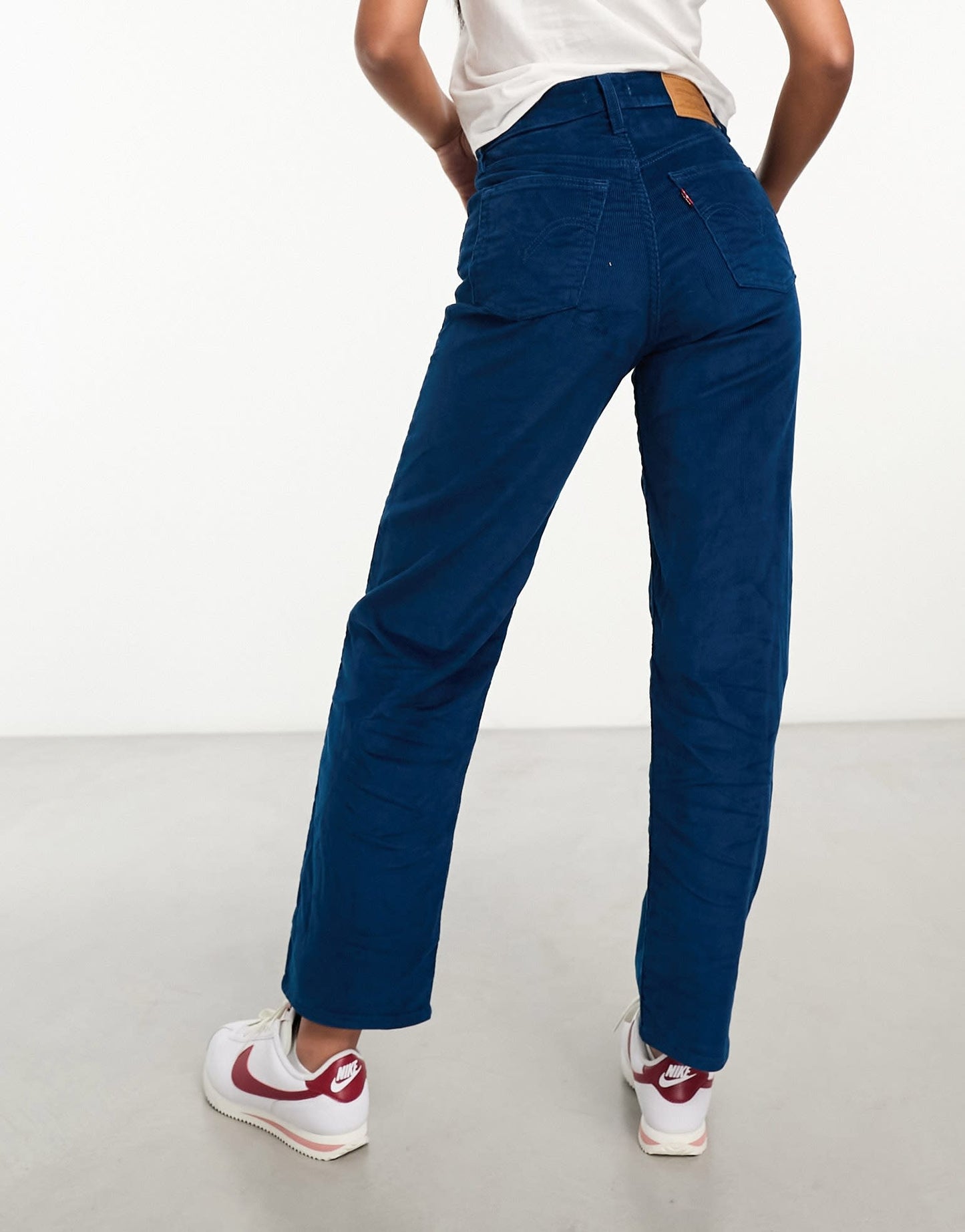 Levi's Ribcage straight ankle jean in blue cord