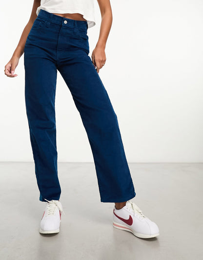 Levi's Ribcage straight ankle jean in blue cord
