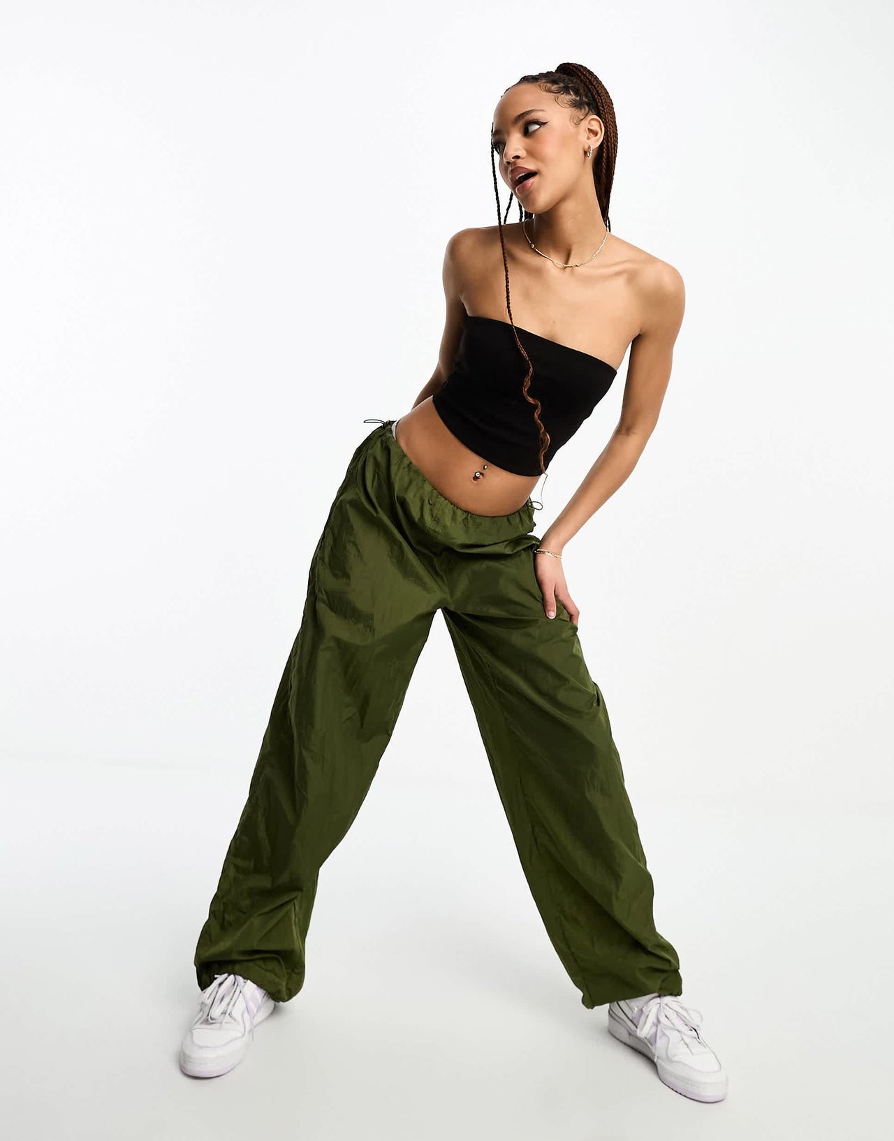 Monki strapless top in black