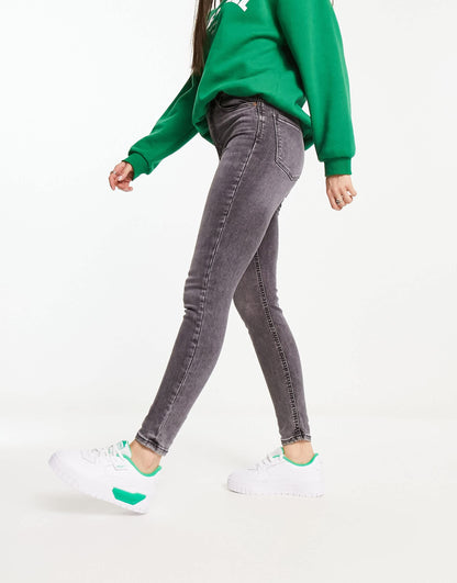 Stradivarius super high waist skinny jean in grey