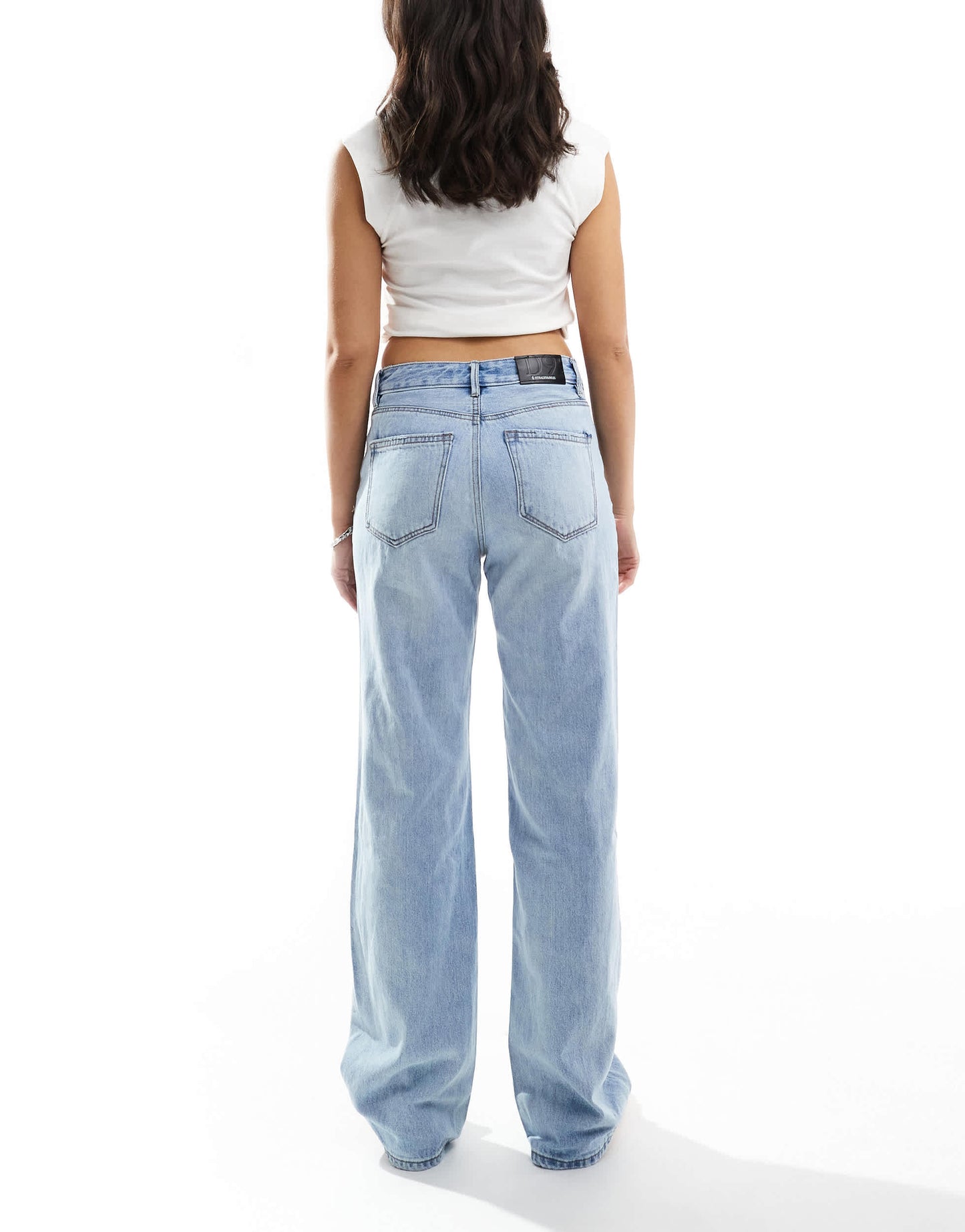 Stradivarius 90s baggy dad jean in light blue