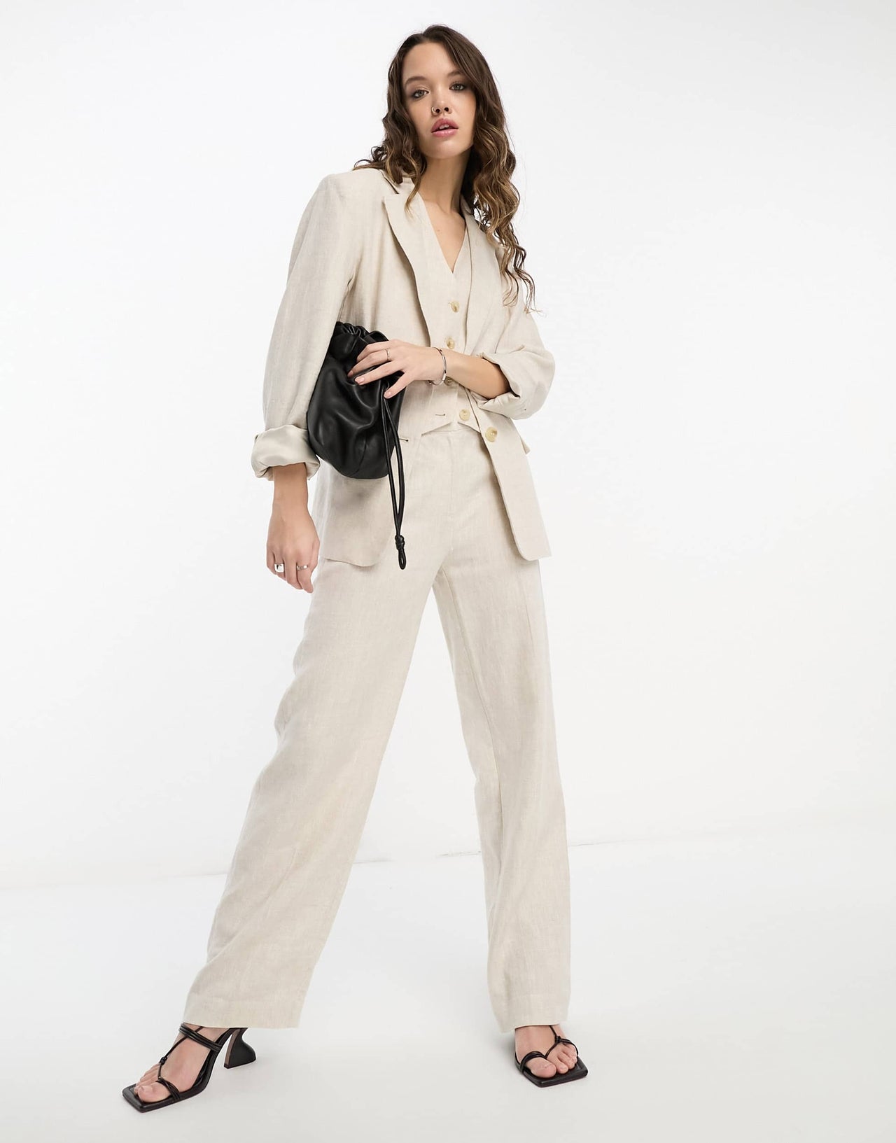 & Other Stories linen blazer in beige