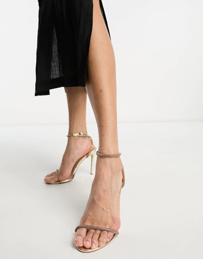 & Other Stories twist detail midi shirt dress in black
