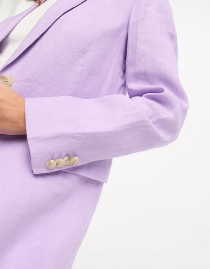 & Other Stories co-ord linen blazer in lilac