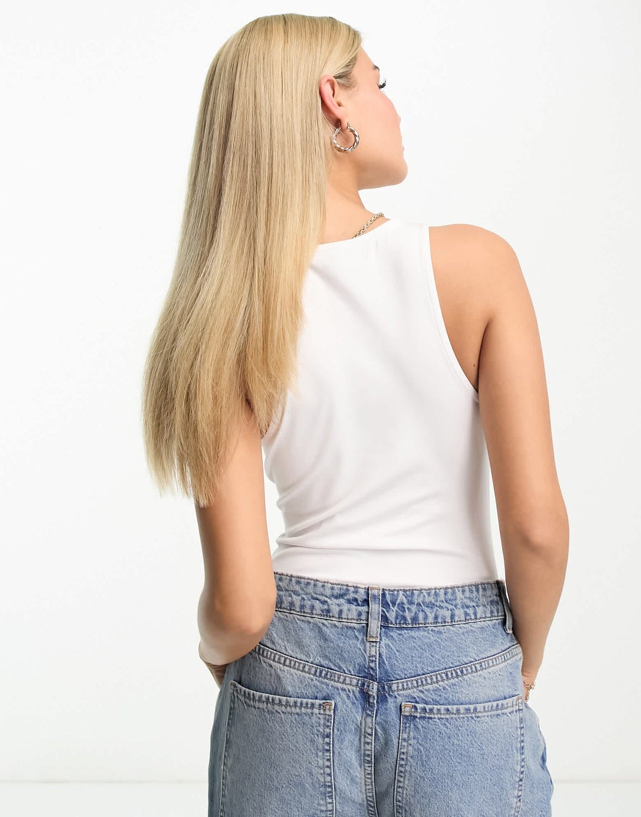 New Look slinky seamless body in white