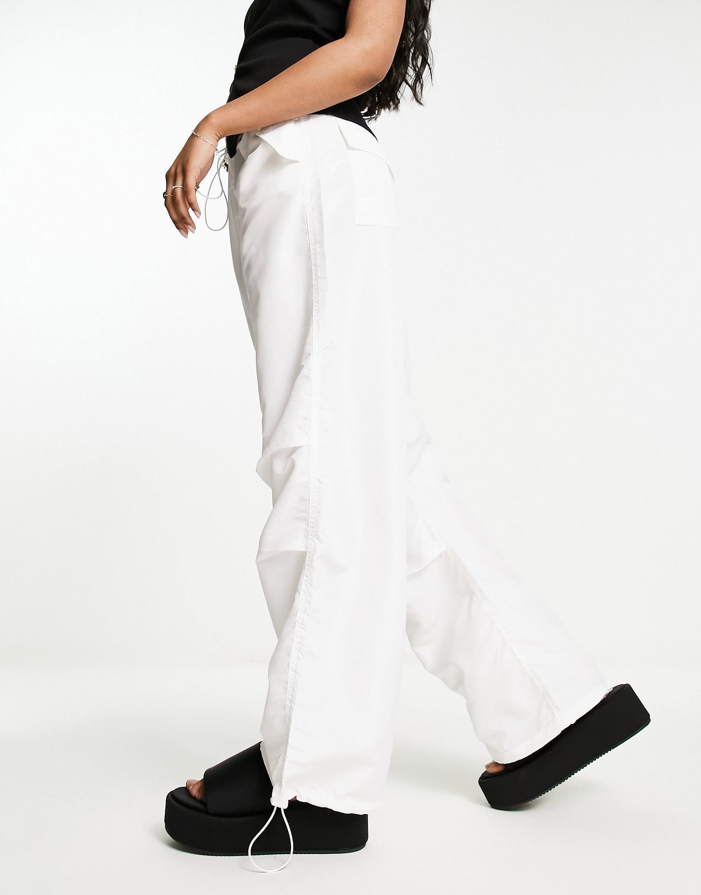 ONLY parachute trousers in white