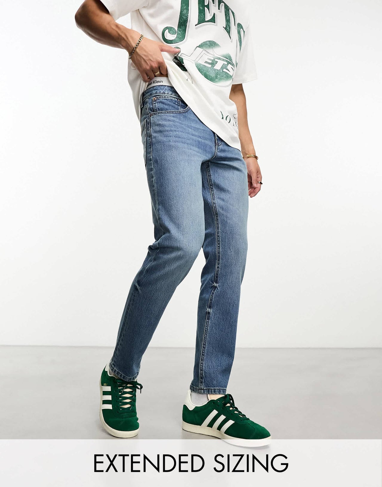 ASOS DESIGN stretch slim jeans in vintage blue tint
