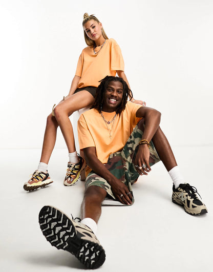 Weekday Unisex oversized t-shirt in orange exclusive to ASOS