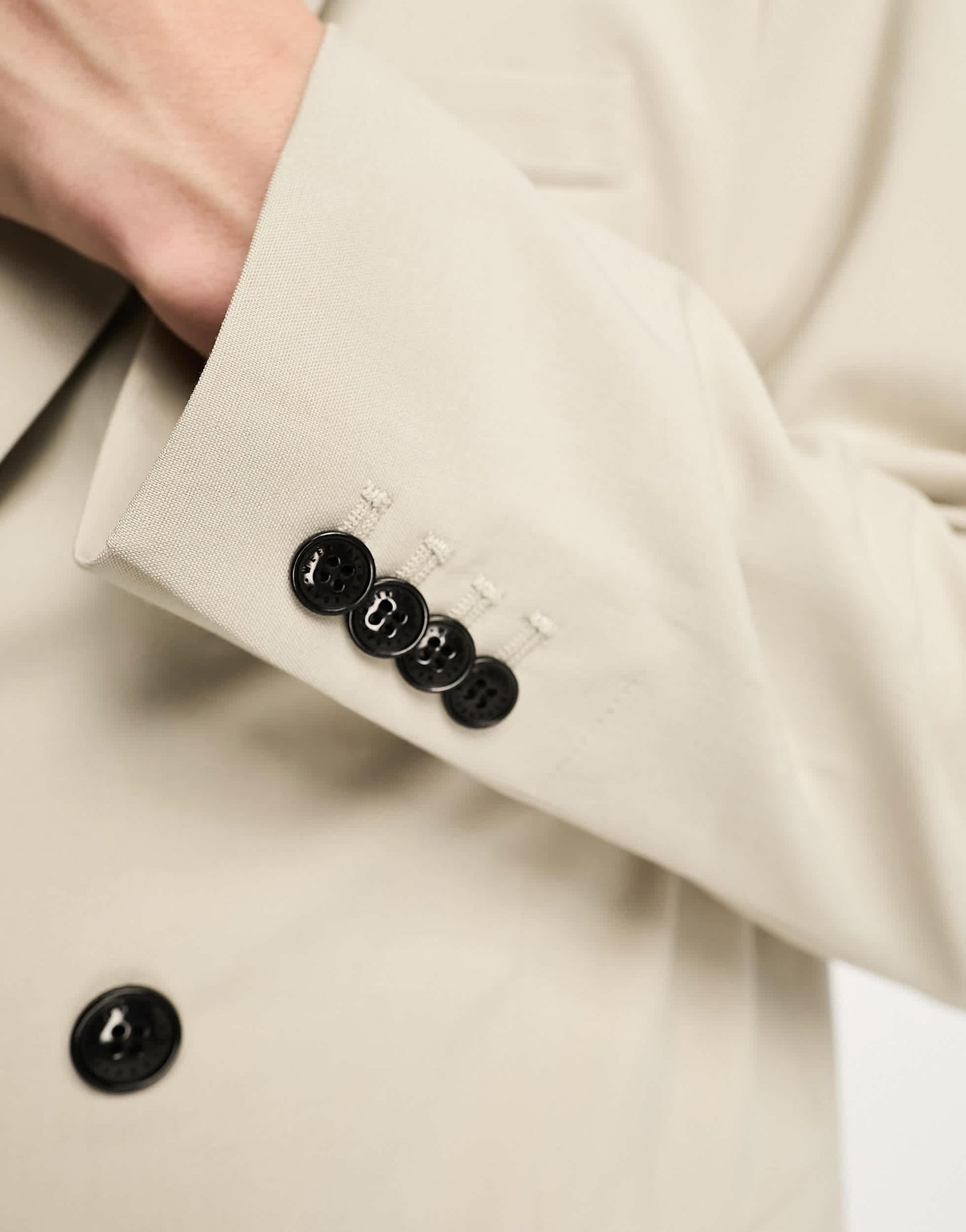 Weekday Leo co-ord double breasted blazer in light grey exclusive to ASOS