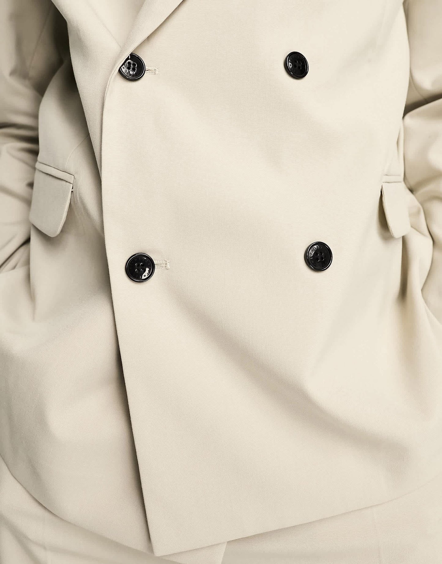 Weekday Leo co-ord double breasted blazer in light grey exclusive to ASOS