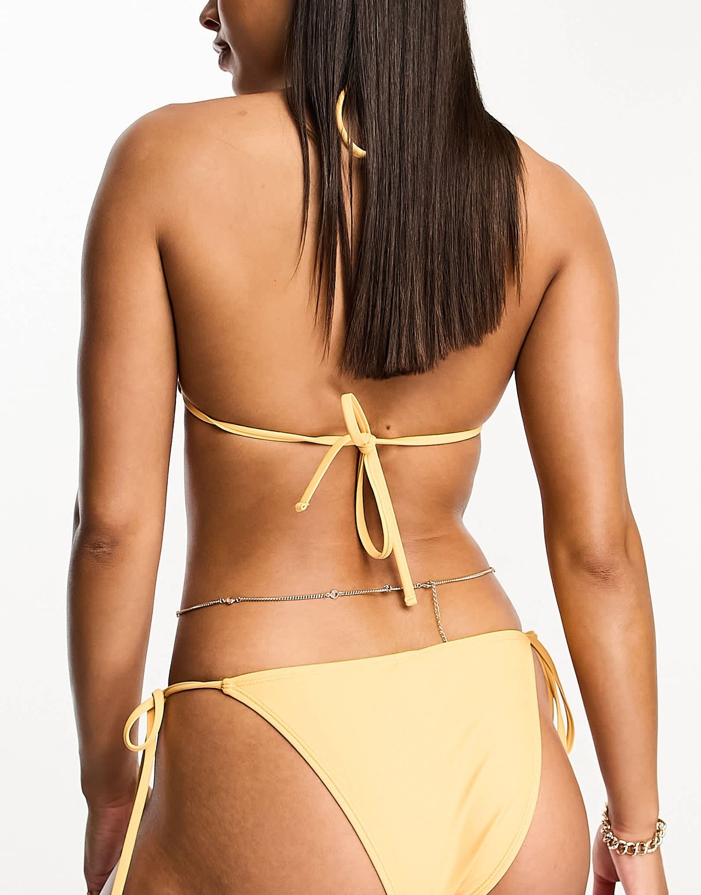 NA-KD x Phiaka tie side bikini bottoms in orange