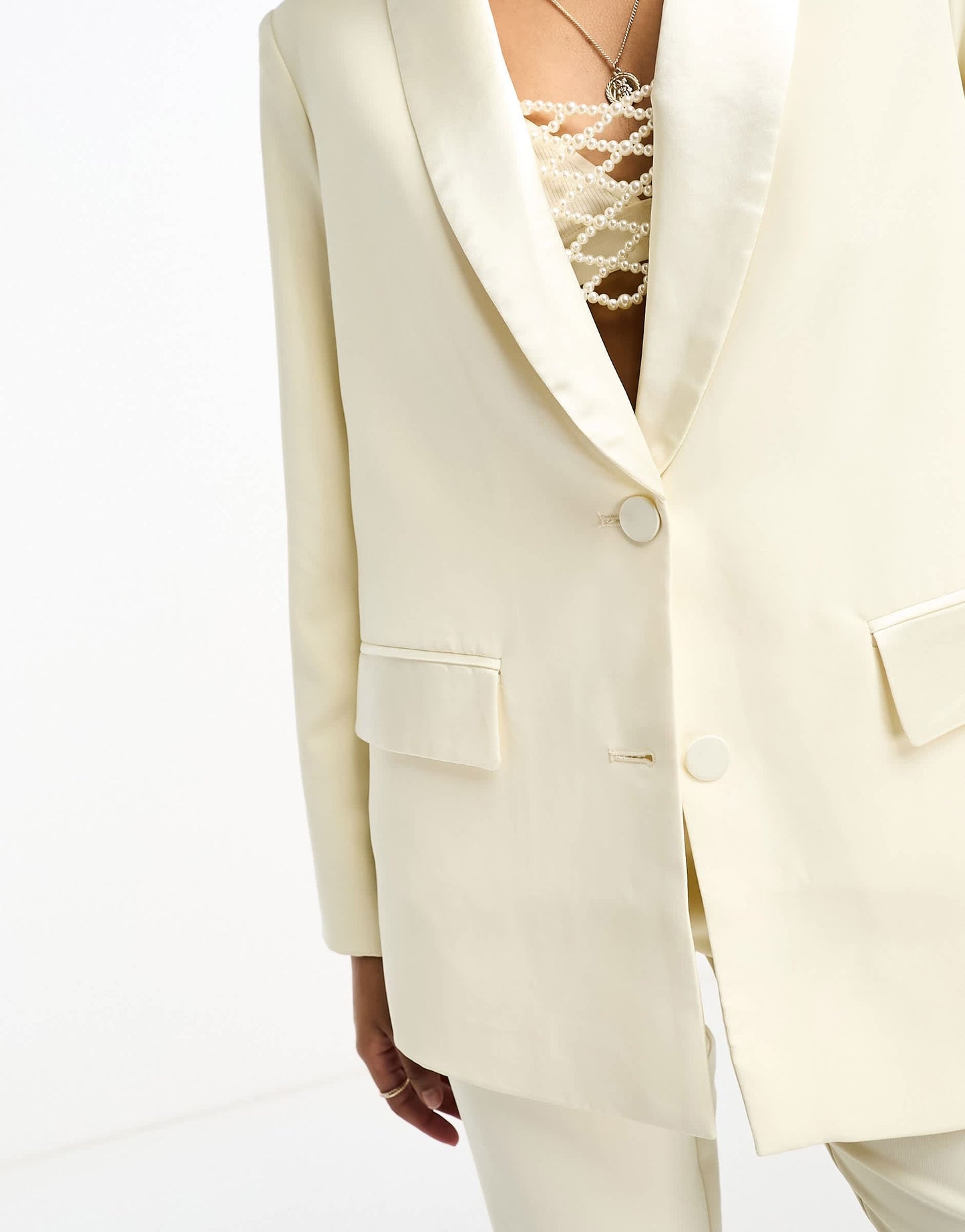 Never Fully Dressed Bridal tailored blazer suit co-ord in ivory