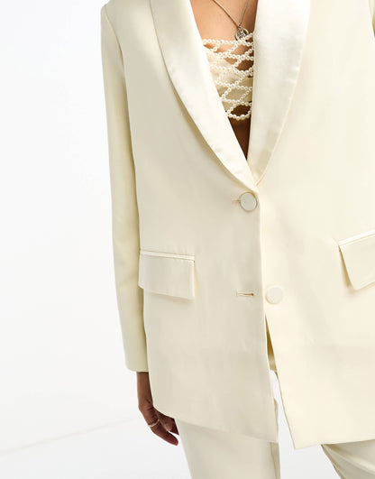 Never Fully Dressed Bridal tailored blazer suit co-ord in ivory