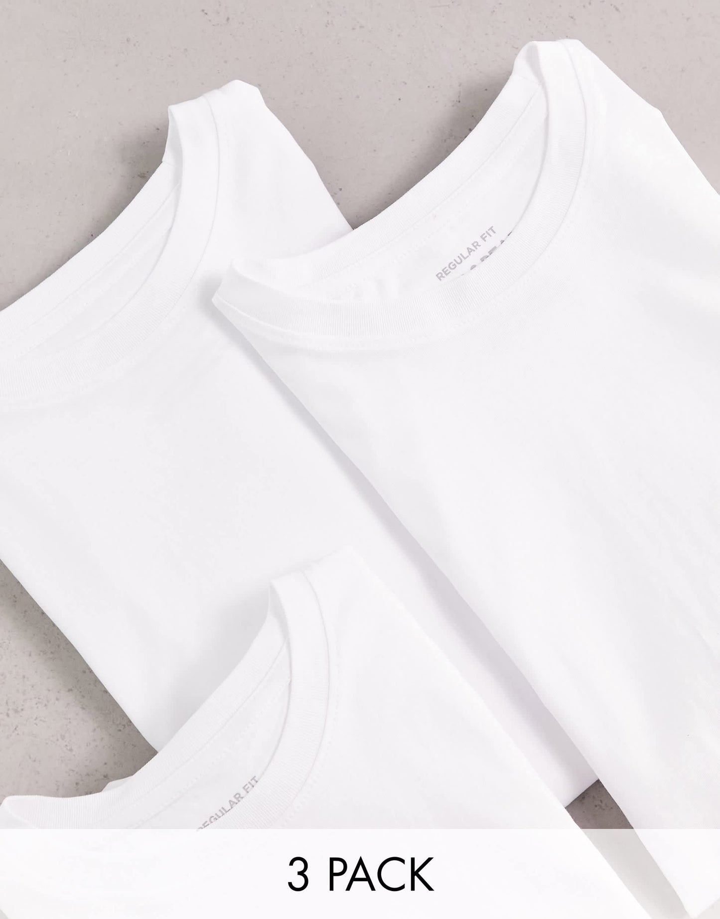 Pull&Bear 3 pack regular fit t-shirt in white