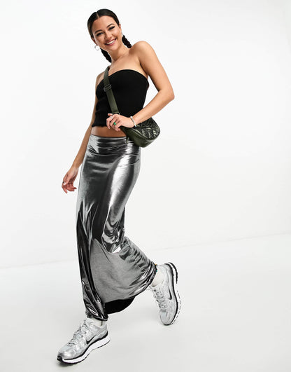 Weekday Tania rib tube top in black