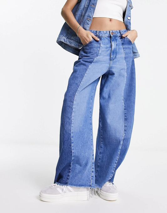 Wrangler cowboy fit jeans in mid blue