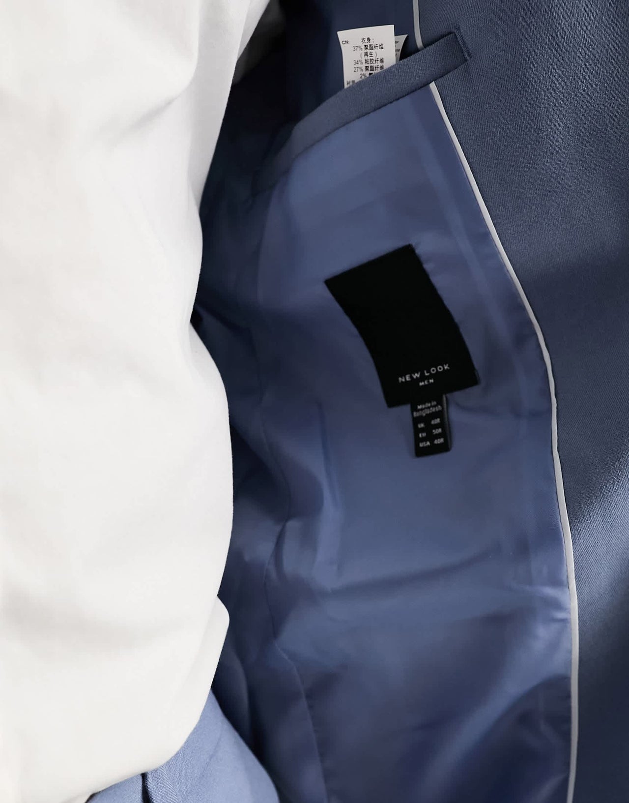 New Look single breasted slim suit jacket in light blue - suit 7