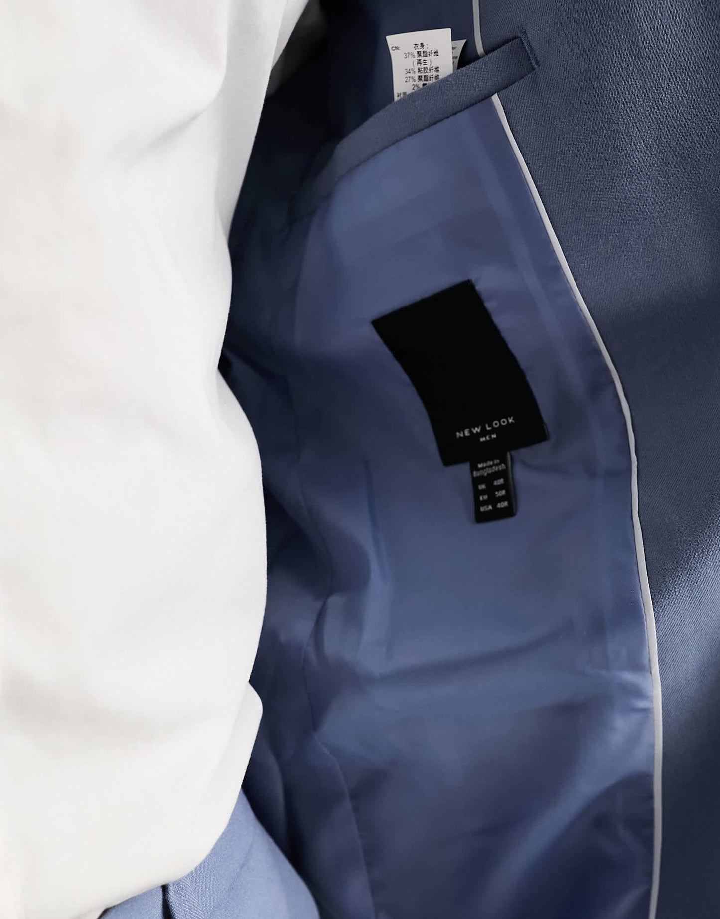 New Look single breasted slim suit jacket in light blue - suit 7