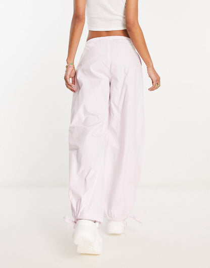Weekday Uda cargo trousers in light pink