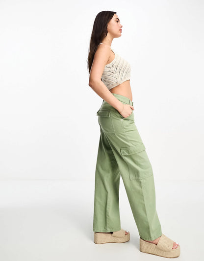 Stradivarius crochet one shoulder top in natural