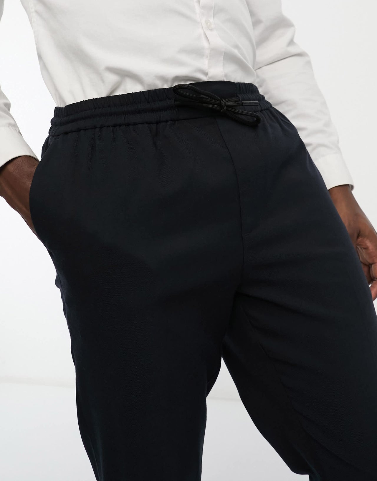 New Look pull on smart trousers in navy