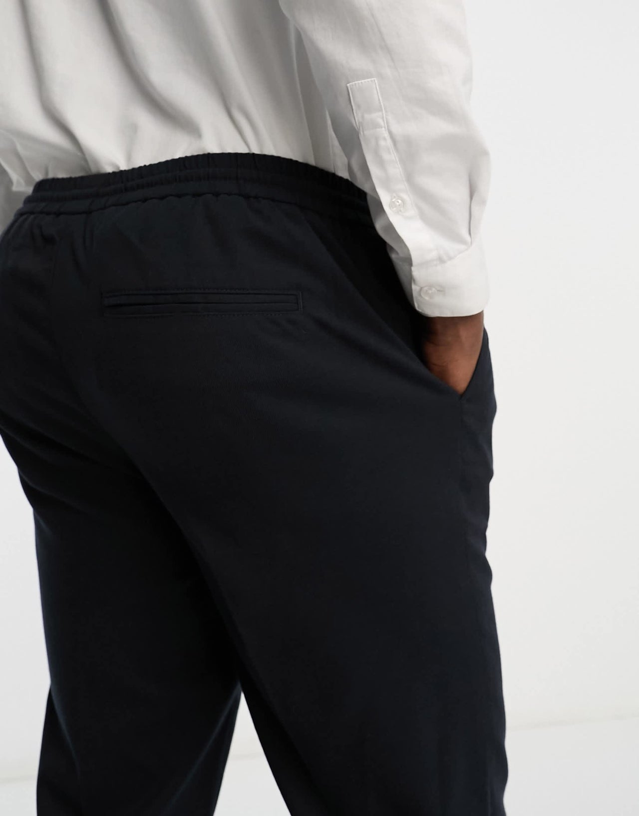 New Look pull on smart trousers in navy