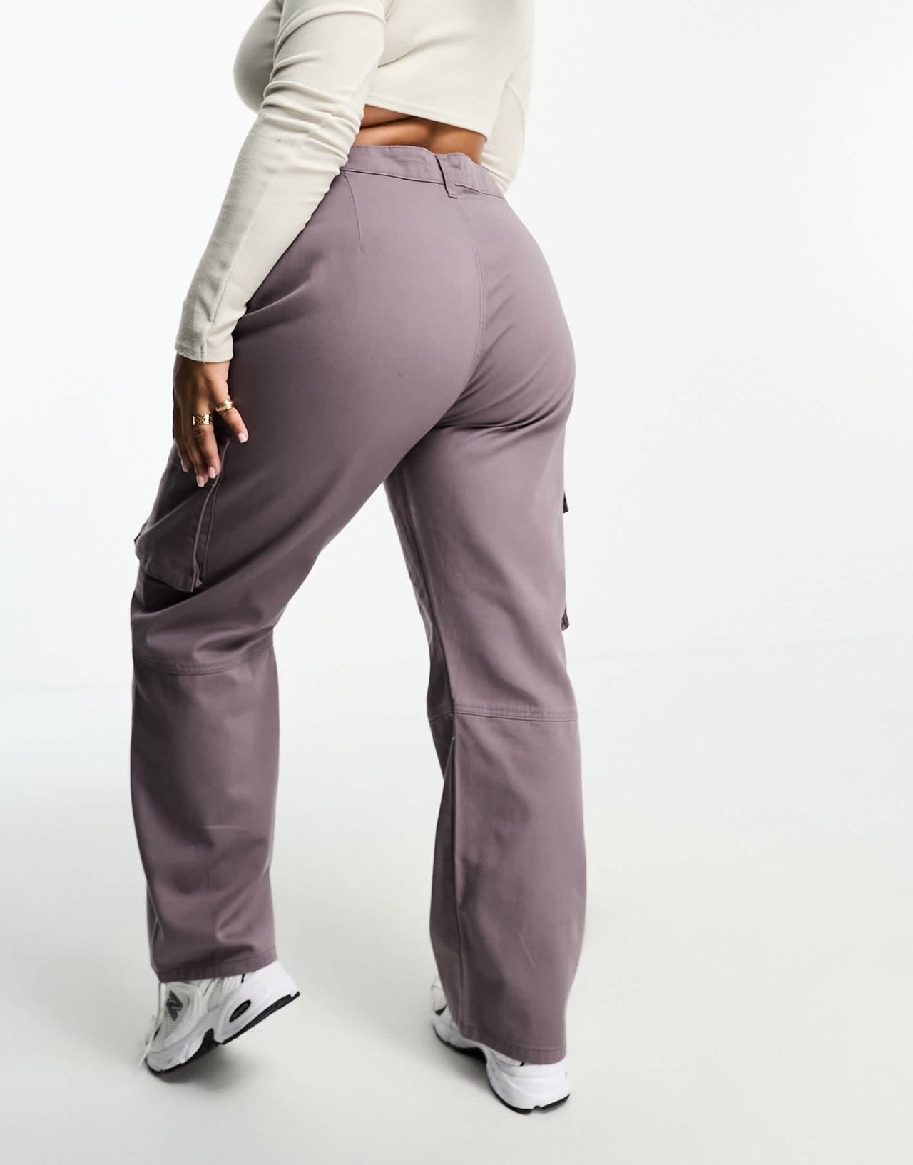 Yours cargo trouser in mauve