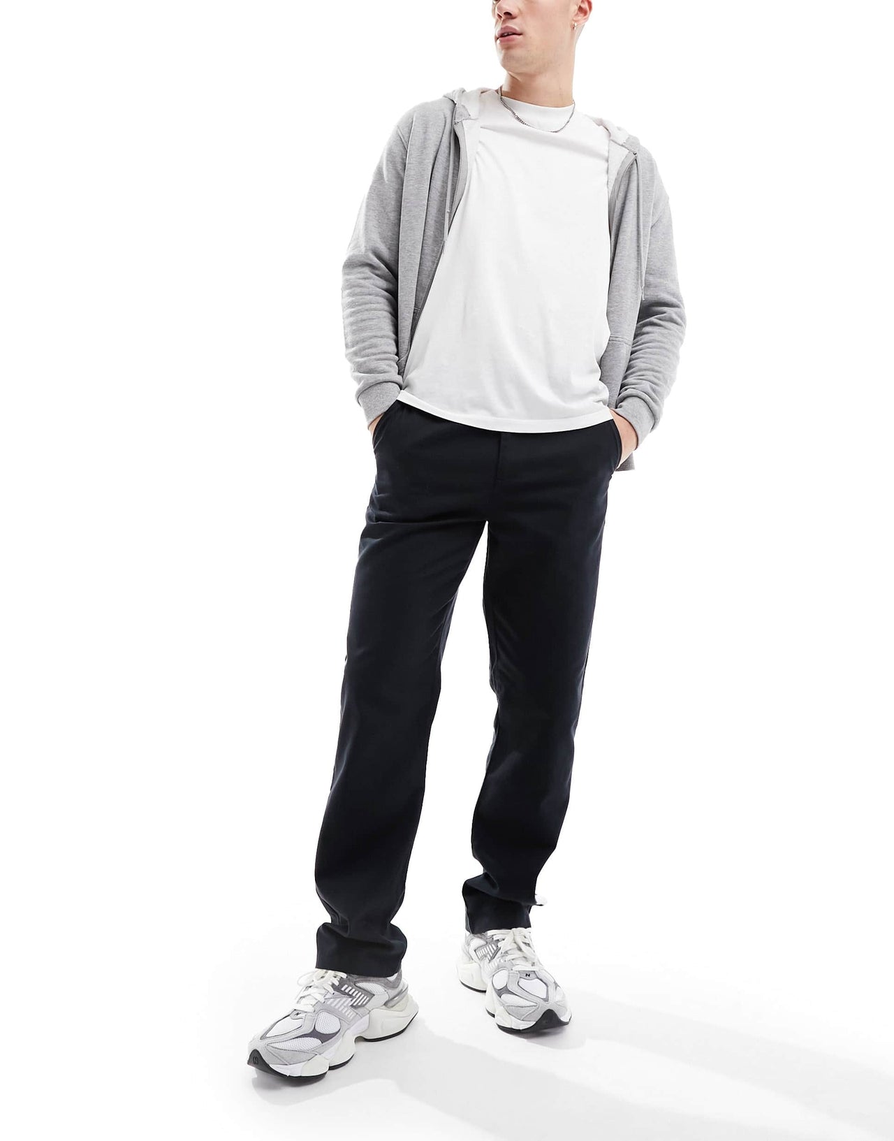 ASOS DESIGN straight  chinos in black