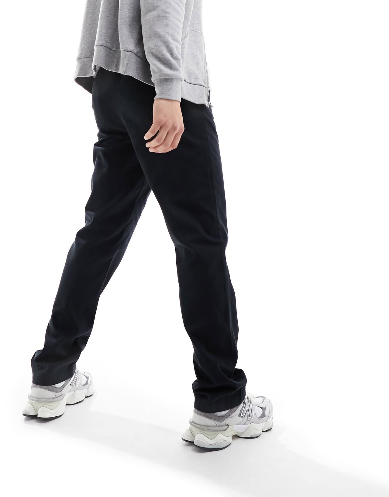 ASOS DESIGN straight  chinos in black