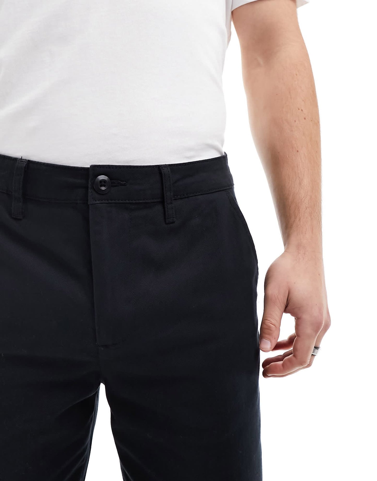 ASOS DESIGN straight  chinos in black