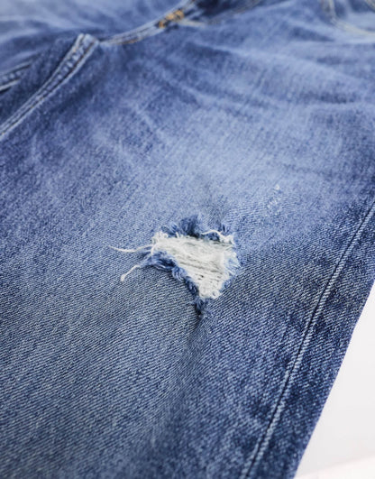 River Island Petite high waist straight leg jeans in mid blue wash